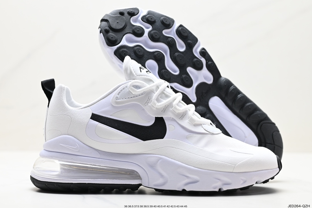 150 耐克Nike Air Max 270 React QP ”White/Light Blue“270瑞亚赛车系列后半掌气垫百搭运动慢跑鞋  CI3989-101