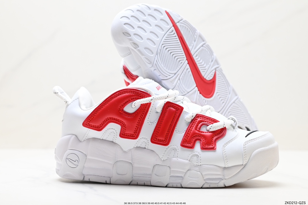 270 耐克Nike WMNS Air More Uptempo GS”Barely Green0“皮蓬篮球鞋美国队配色 FB1299-401