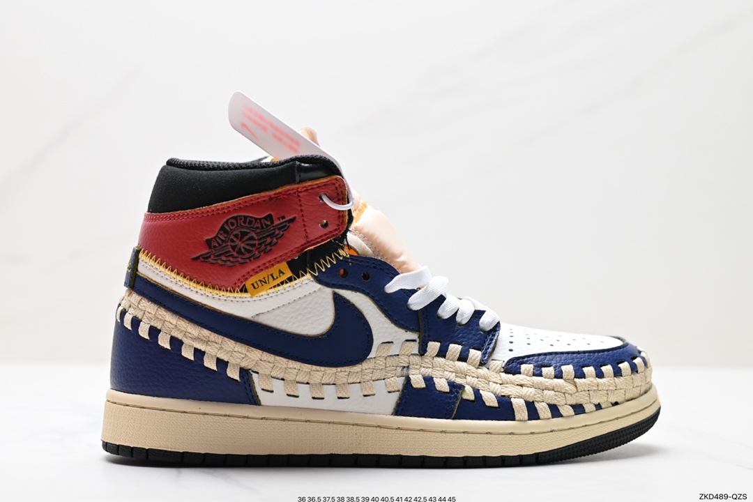 270 Air Jordan 1 High OG ”True Blue“ AJ1 乔1黑蓝脚趾配色 高帮篮球鞋 FD2565-001