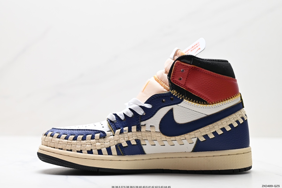 270 Air Jordan 1 High OG ”True Blue“ AJ1 乔1黑蓝脚趾配色 高帮篮球鞋 FD2565-001