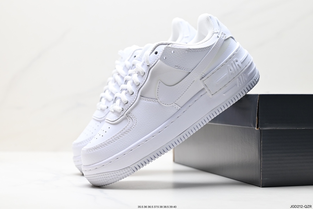 180 Nike WMNS Air Force 1 Shadow 马卡龙军空一号轻增量高低帮搭百板鞋 CI0919-116