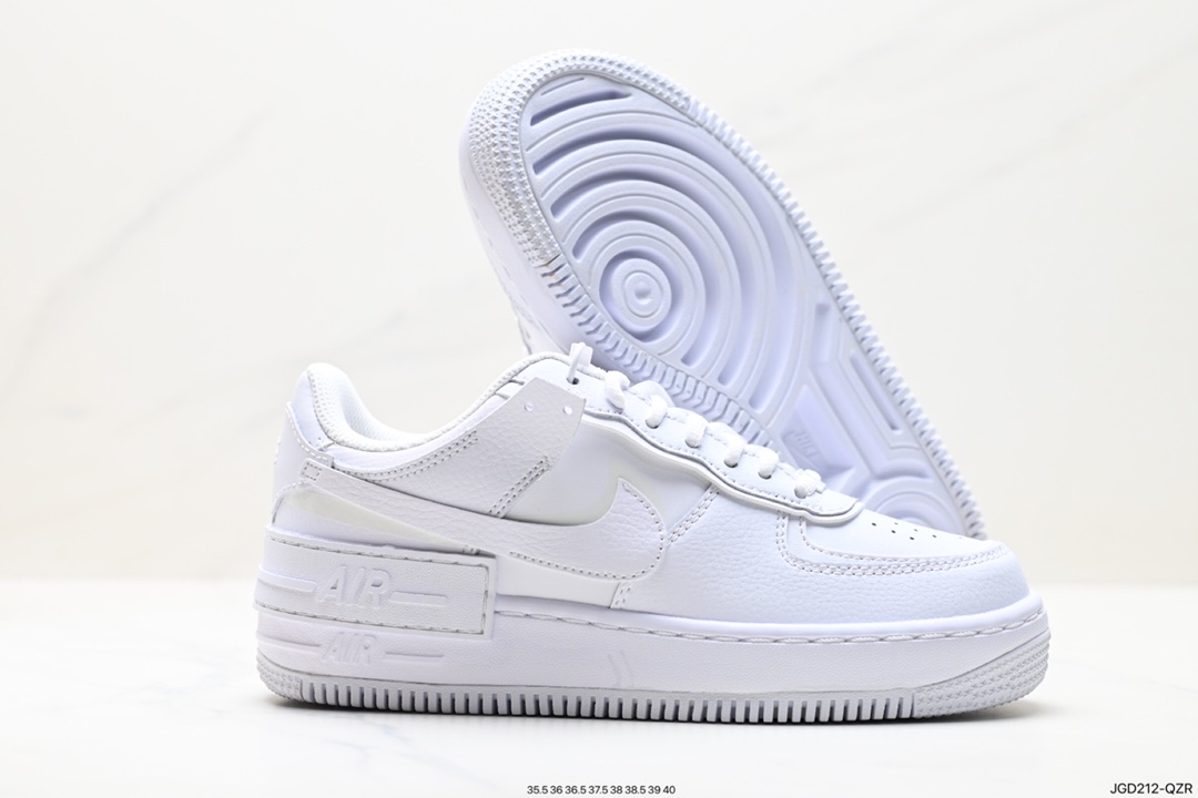 180 Nike WMNS Air Force 1 Shadow 马卡龙军空一号轻增量高低帮搭百板鞋 CI0919-116