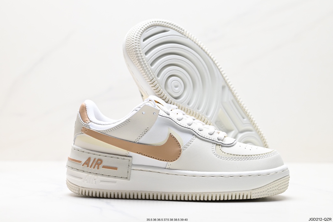 180 Nike WMNS Air Force 1 Shadow 马卡龙军空一号轻增量高低帮搭百板鞋 CI0919-116