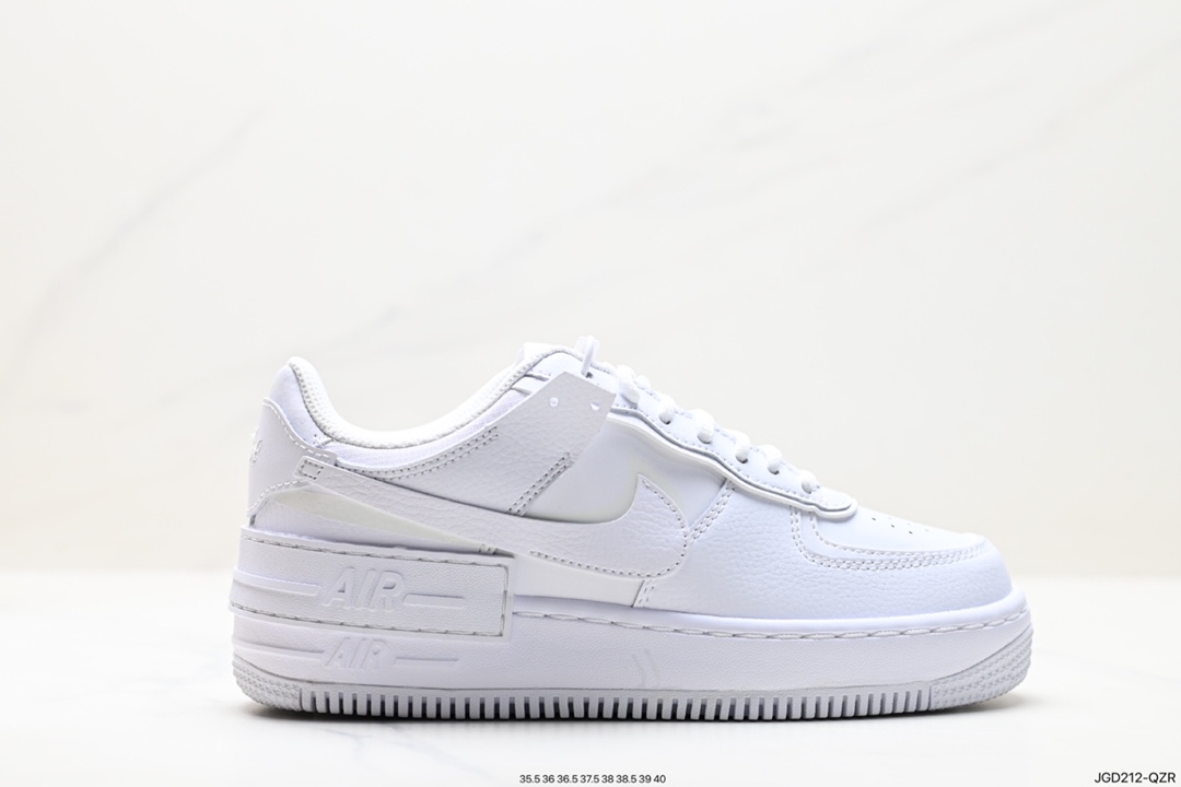 180 Nike WMNS Air Force 1 Shadow 马卡龙军空一号轻增量高低帮搭百板鞋 CI0919-116