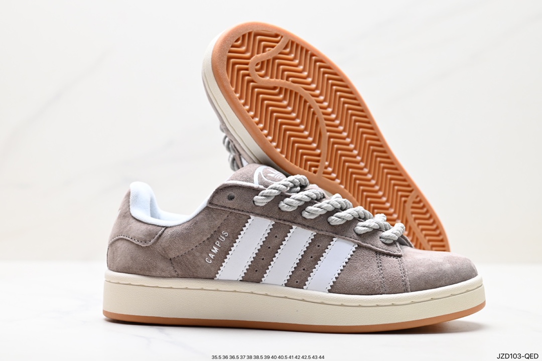 140 Adidas Originals Campus 00s 学院系列 面包风经典复古低帮百搭休闲运动板鞋  HQ8707