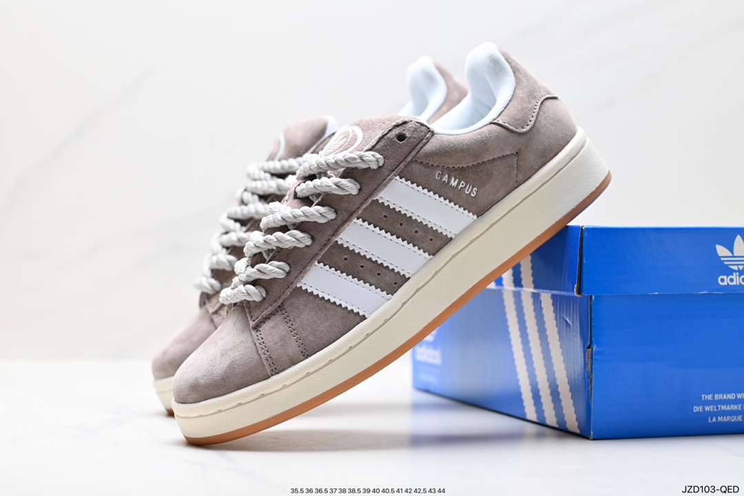 140 Adidas Originals Campus 00s 学院系列 面包风经典复古低帮百搭休闲运动板鞋  HQ8707