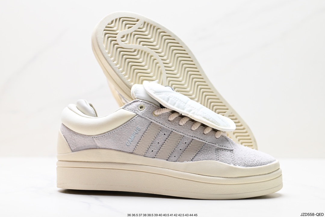 140 Bad Bunny x adidas originals Campus 坏痞兔白色休闲运动板鞋 FZ5823