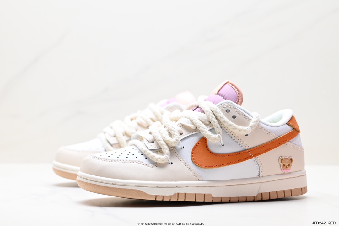 170 耐克Nike SB Dunk Low”Milk White/Pink/Smile“扣篮系列低帮休闲运动滑板板鞋