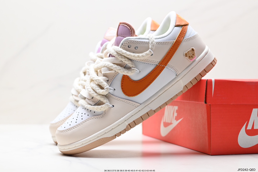 170 耐克Nike SB Dunk Low”Milk White/Pink/Smile“扣篮系列低帮休闲运动滑板板鞋