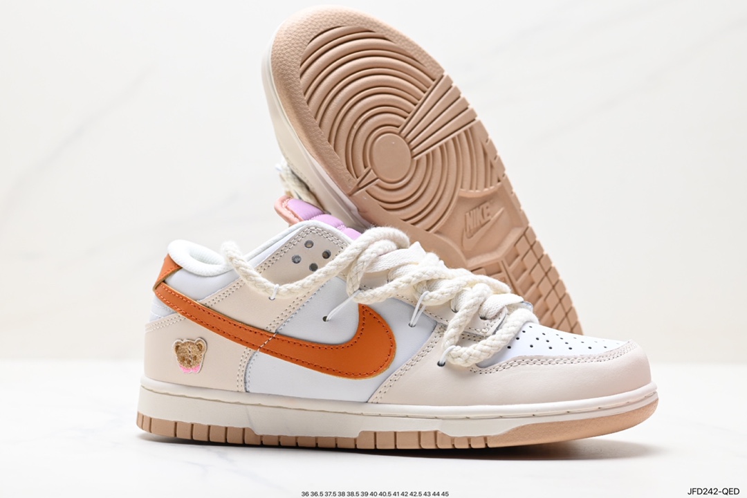 170 耐克Nike SB Dunk Low”Milk White/Pink/Smile“扣篮系列低帮休闲运动滑板板鞋