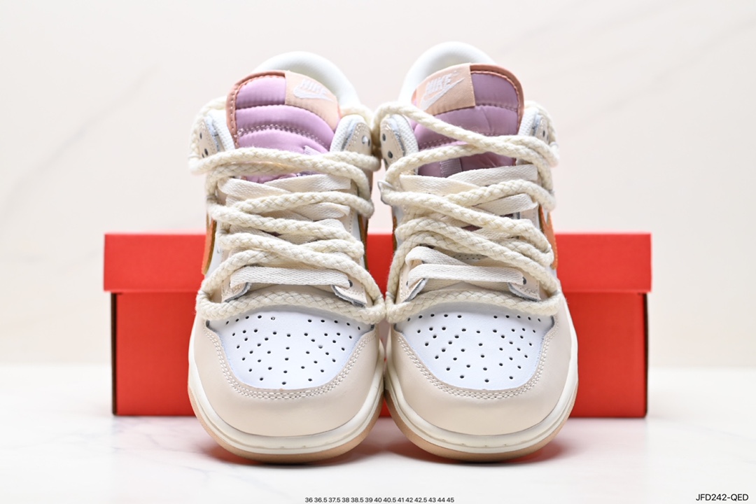 170 耐克Nike SB Dunk Low”Milk White/Pink/Smile“扣篮系列低帮休闲运动滑板板鞋