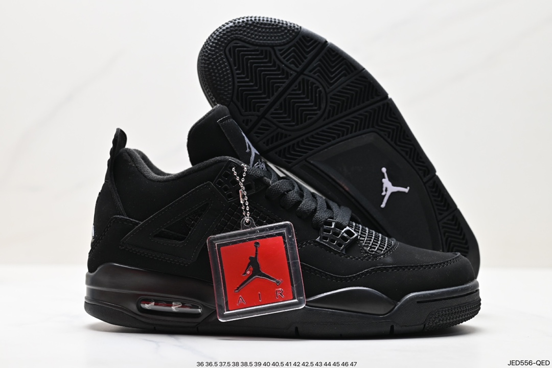 150 耐克Nike Air Jordan 4 Retro”Bred Reimagined“迈克尔·乔丹AJ4代篮球鞋“皮革版黑红公牛”CT8527-016