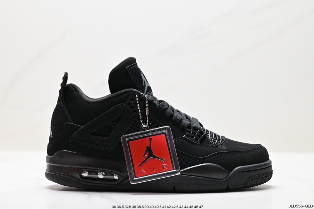 150 耐克Nike Air Jordan 4 Retro”Bred Reimagined“迈克尔·乔丹AJ4代篮球鞋“皮革版黑红公牛”CT8527-016