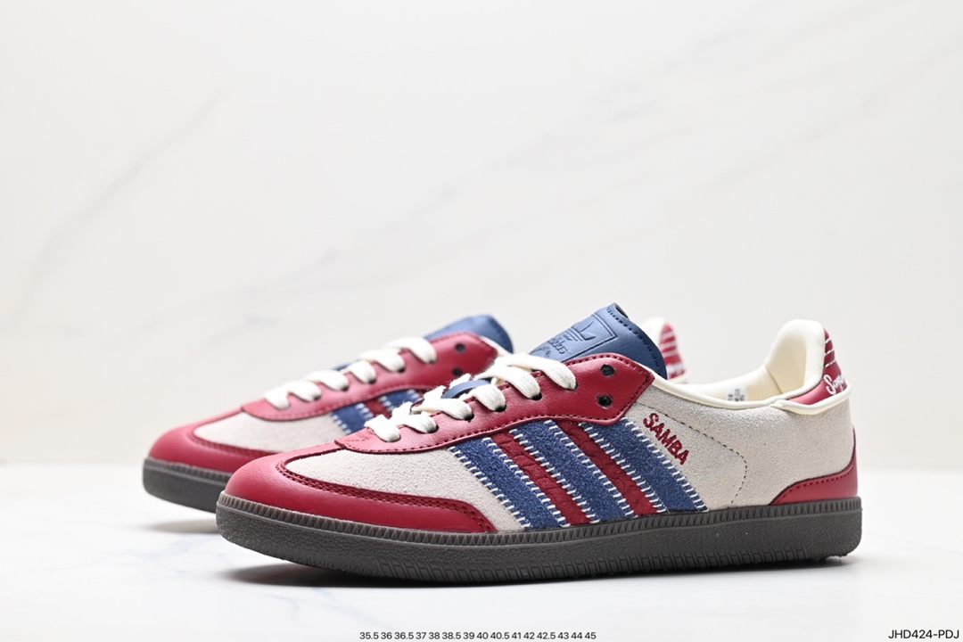 190 阿迪达斯三叶草Adidas Originals Samba Vegan OG”SPD“桑巴舞板鞋  ID6023