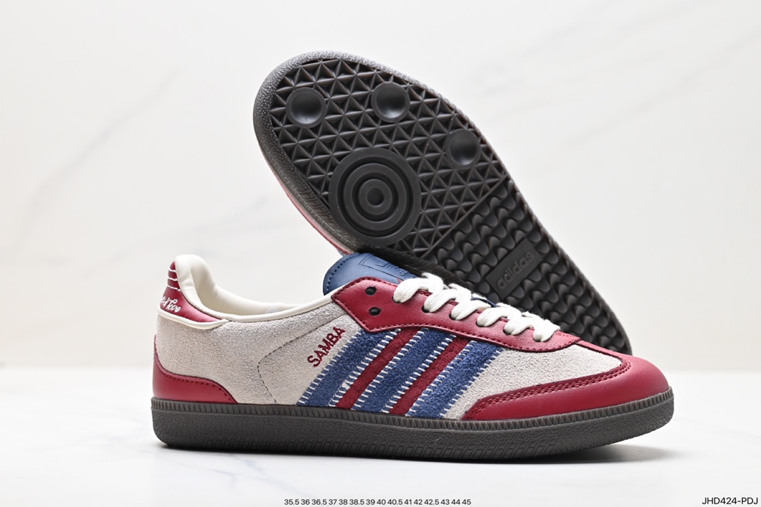 190 阿迪达斯三叶草Adidas Originals Samba Vegan OG”SPD“桑巴舞板鞋  ID6023