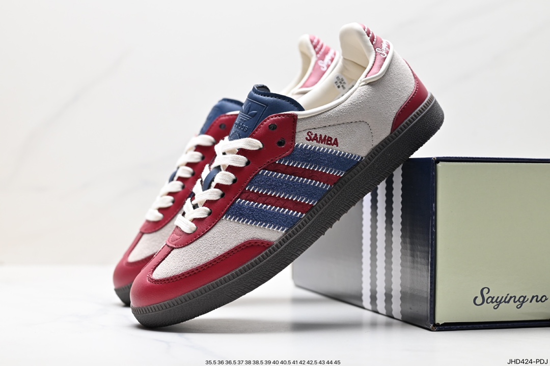 190 阿迪达斯三叶草Adidas Originals Samba Vegan OG”SPD“桑巴舞板鞋  ID6023