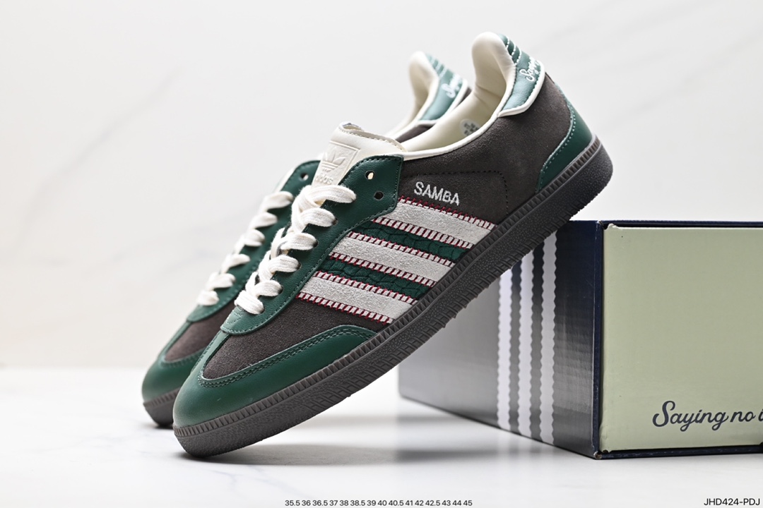 190 阿迪达斯三叶草Adidas Originals Samba Vegan OG”SPD“桑巴舞板鞋  ID6023