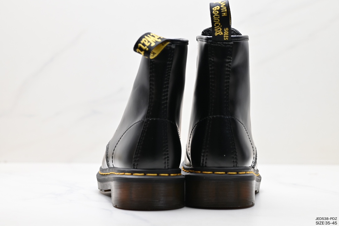 Couple's Dr Martens velvet Dr. Martin leather boots high top