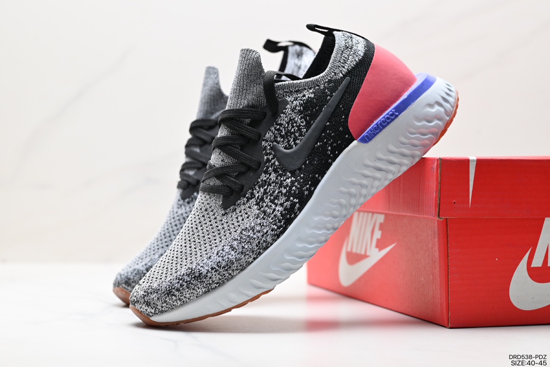 Nike Epic React Flyknit 2 Rhea Foam Weaving Ultralight Running Shoes AQ0070-400