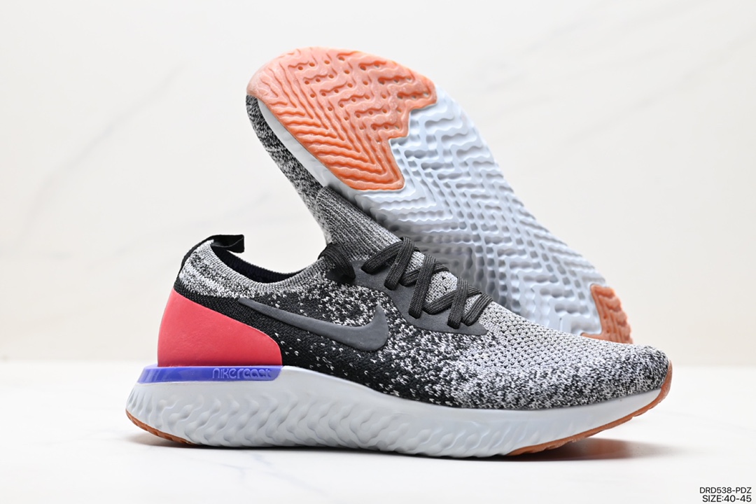 Nike Epic React Flyknit 2 Rhea Foam Weaving Ultralight Running Shoes AQ0070-400