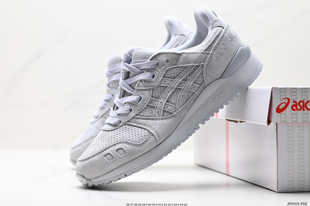 170 亚瑟士Asics Gel-Lyte III OG系列低帮经典跑步鞋“浅灰米白黄”1201A516-300