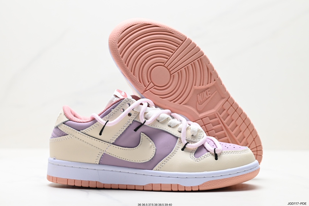 ike SB Dunk Low ”Milk White/Pink/Smile” dunk series low-top casual sports skateboard shoes DD1391-100