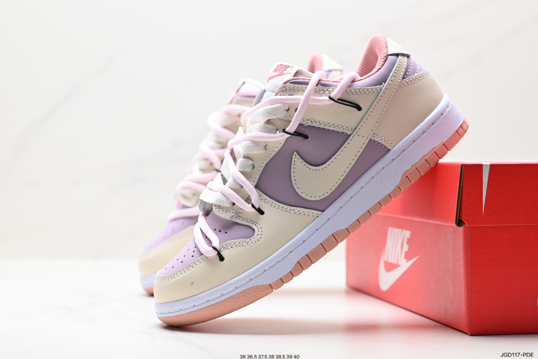 ike SB Dunk Low ”Milk White/Pink/Smile” dunk series low-top casual sports skateboard shoes DD1391-100