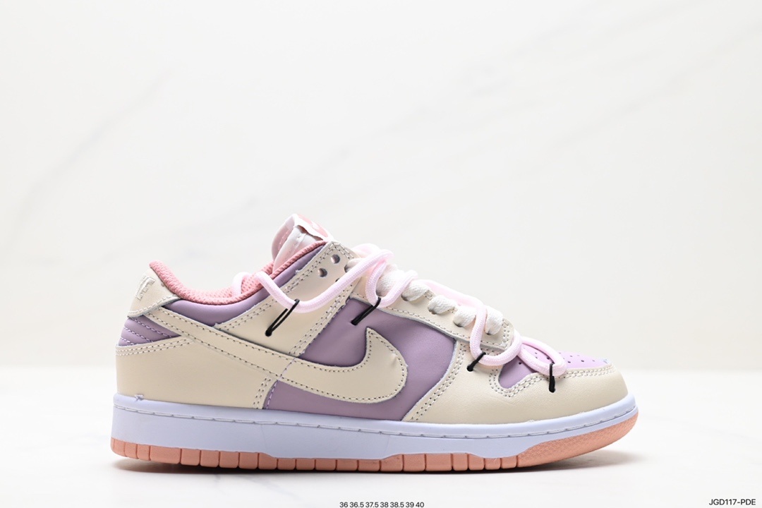 ike SB Dunk Low ”Milk White/Pink/Smile” dunk series low-top casual sports skateboard shoes DD1391-100