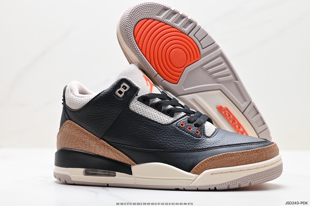 Air Jordan 3 Retro ”Hide and Sneak” White Gray Brown CT8532-008