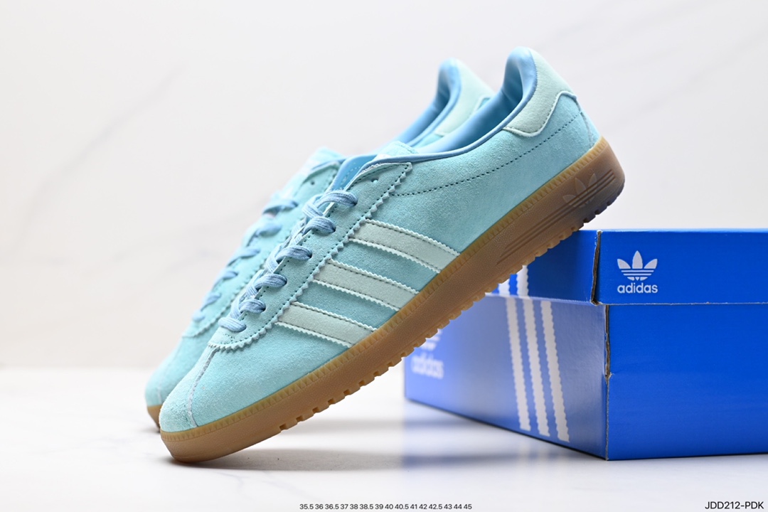 120 Adidas Originals Samba Vegan OG桑巴舞板鞋“皮革黑白浅灰焦糖底环保标识”GY7386