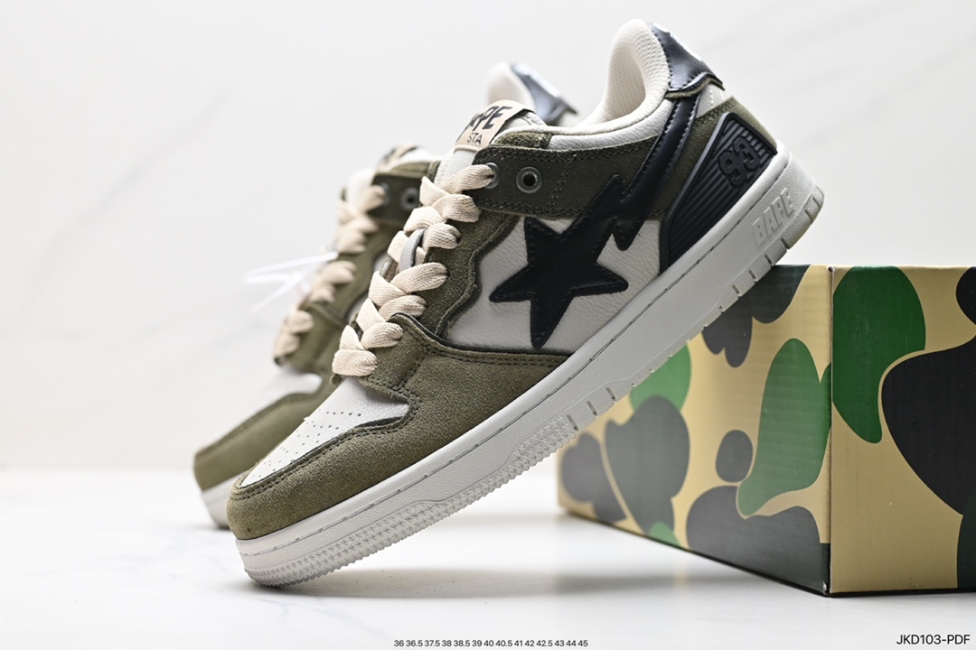 Japanese Harajuku fashion brand A Bathing Ape BAPE Sk8 Sta Low SK8 series low-top D: JKD103-PDF