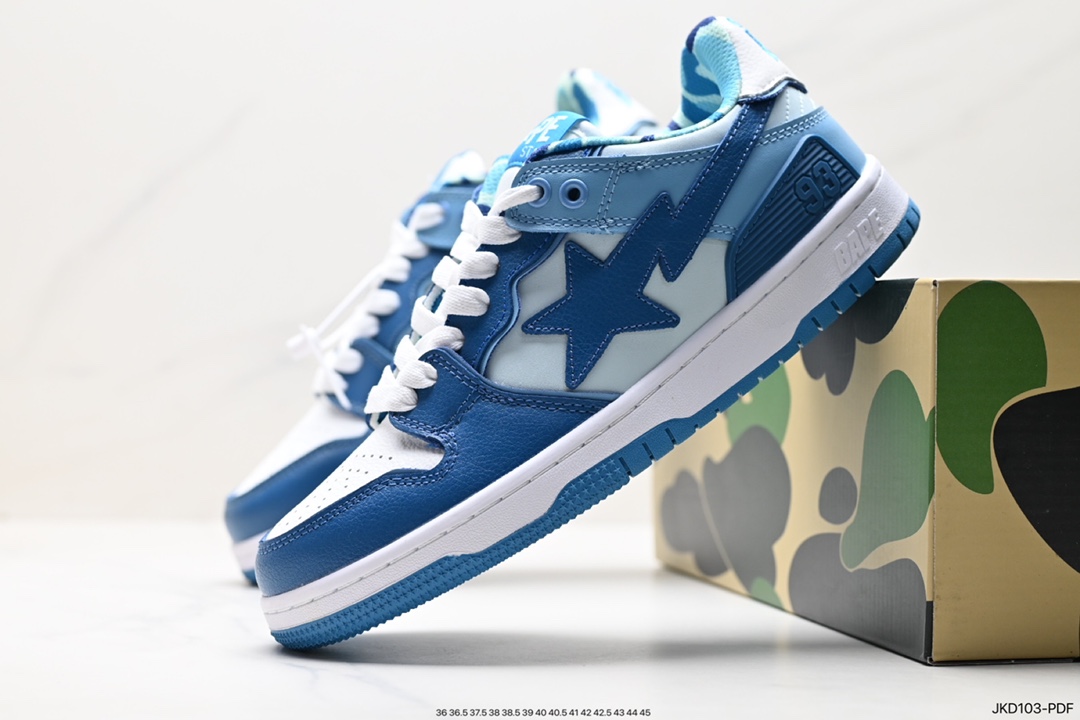 Japanese Harajuku fashion brand A Bathing Ape BAPE Sk8 Sta Low SK8 series low-top D: JKD103-PDF