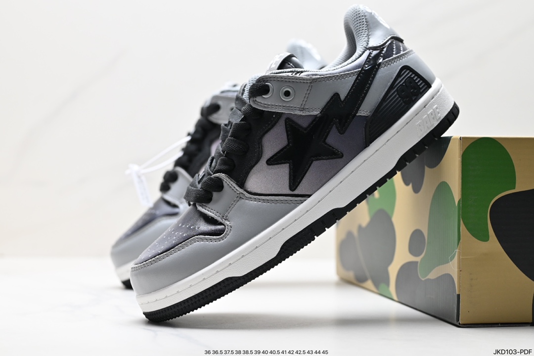 Japanese Harajuku fashion brand A Bathing Ape BAPE Sk8 Sta Low SK8 series low-top D: JKD103-PDF