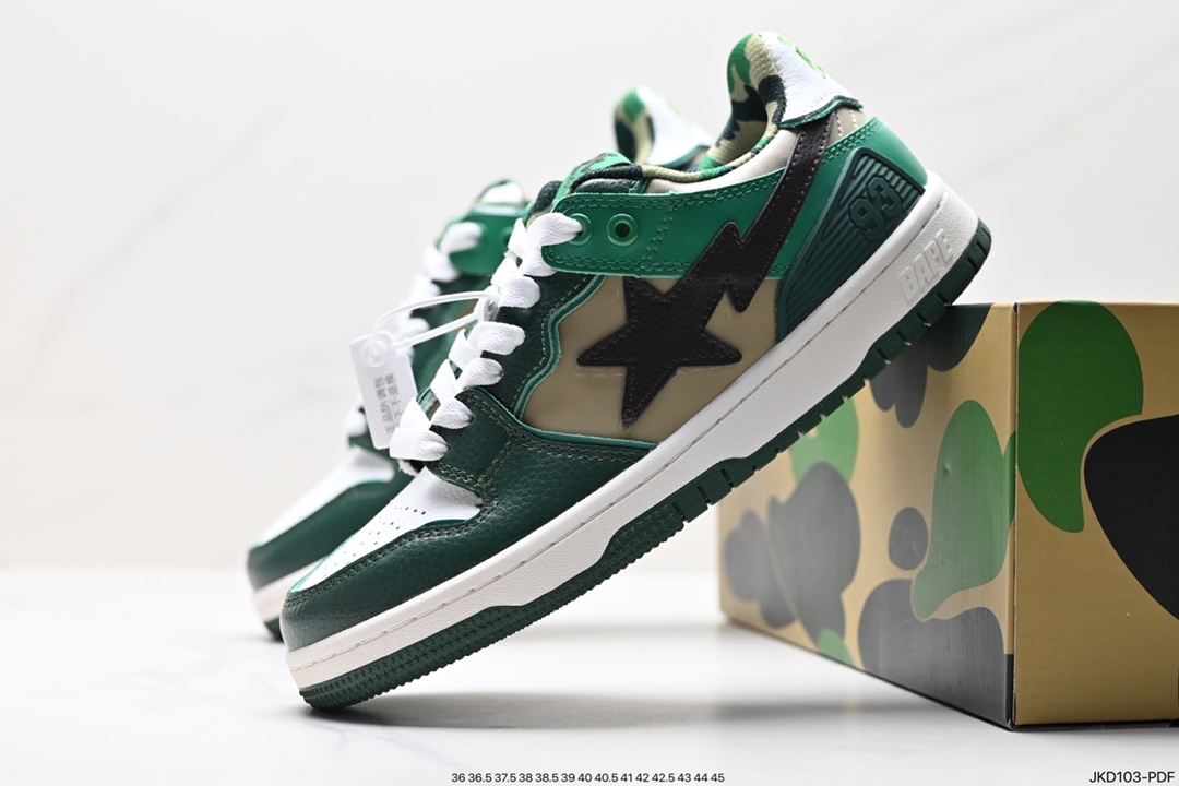 Japanese Harajuku fashion brand A Bathing Ape BAPE Sk8 Sta Low SK8 series low-top D: JKD103-PDF