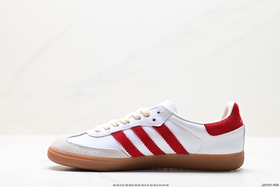 Adidas Originals Samba Vegan OG Samba Sneakers ”Leather Black Light Gray Caramel Bottom Eco-friendly Logo” IF5660