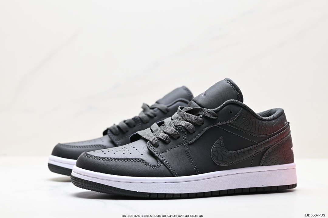 Air Jordan 1 Low low-top black snakeskin hook AJ1 Jordan 1 generation aj1 Joe 1 low-top FB9907-001