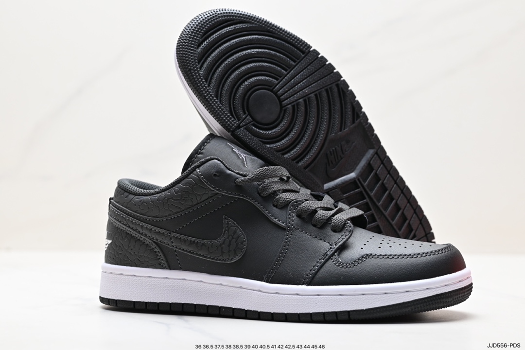 Air Jordan 1 Low low-top black snakeskin hook AJ1 Jordan 1 generation aj1 Joe 1 low-top FB9907-001