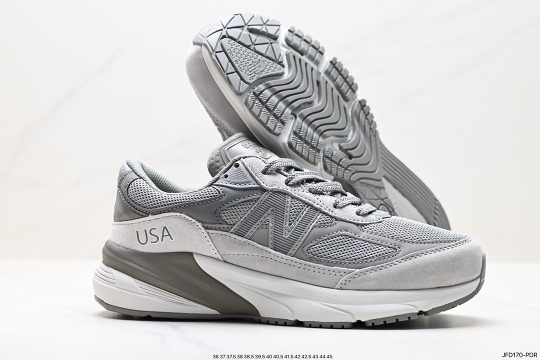 Collaboration with Nishiyama Tetsu's Japanese military-style brand WTAPS x NB New Balance Made in USA 990v6 ”Moon Mist” Sixth Generation Series Running Shoes ”Dark Gray Reflective Silver USA” M990KN6