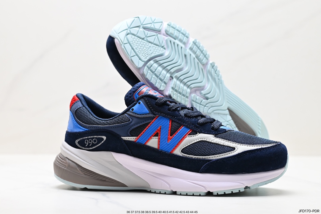 Collaboration with Nishiyama Tetsu's Japanese military-style brand WTAPS x NB New Balance Made in USA 990v6 ”Moon Mist” Sixth Generation Series Running Shoes ”Dark Gray Reflective Silver USA” M990KN6