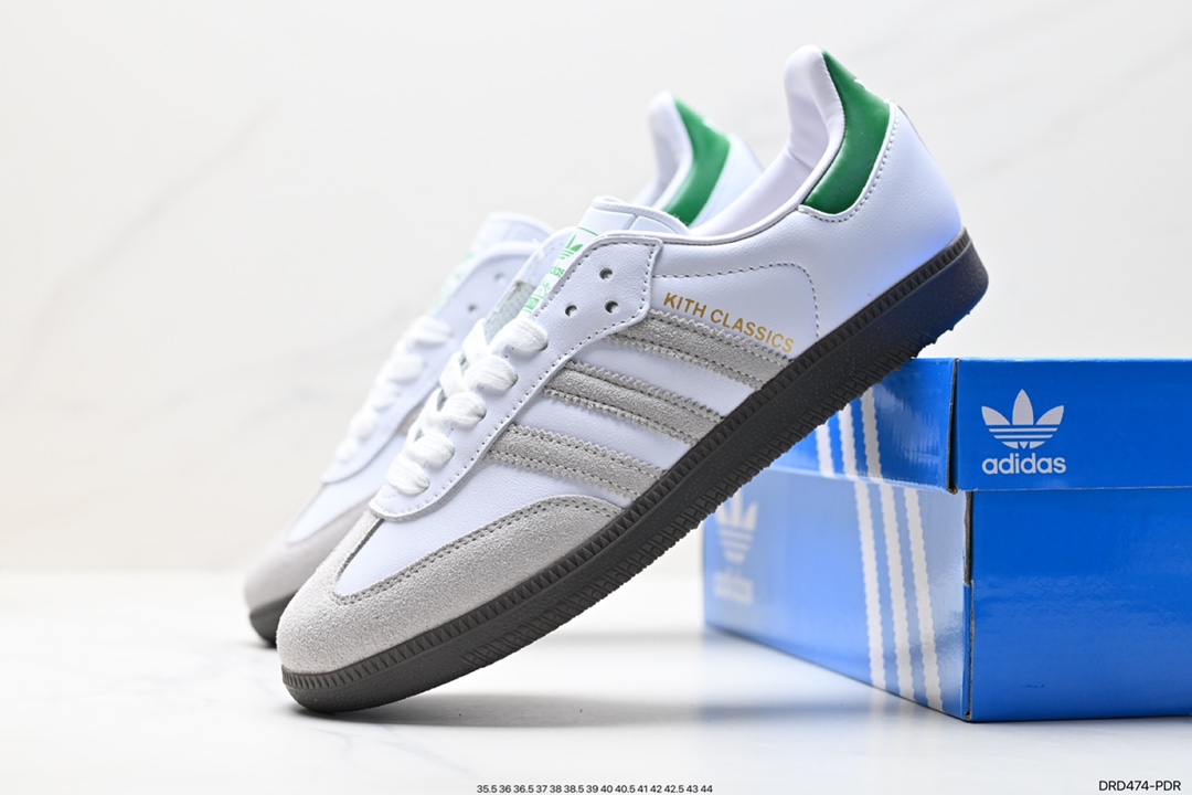 Adidas Originals Samba Vegan OG ”SPD” Samba Dance Shoes ”Silver Mist Princess Lace Caramel Sole” IG1024