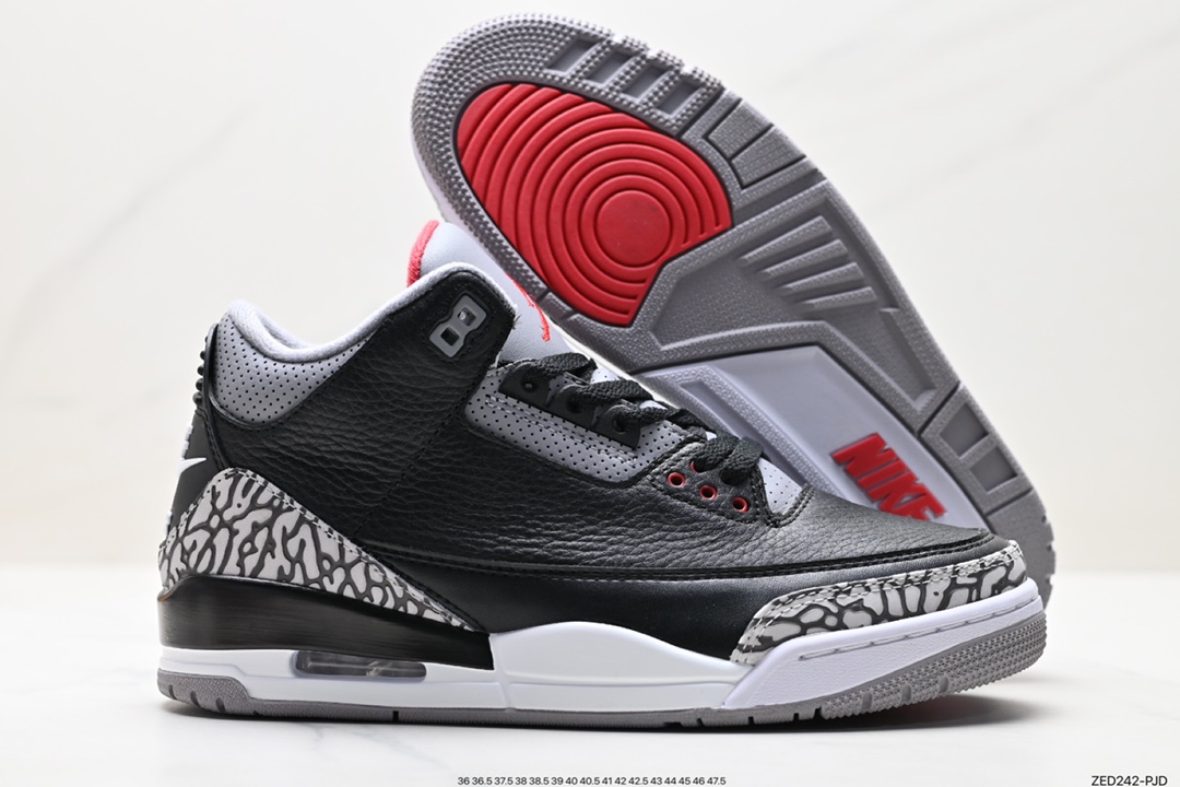 Air Jordan 3 Retro ”Hide and Sneak” White Gray Brown 854262-001