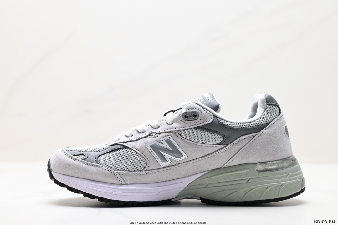 New Balance Made in USA MR993 series American-made classic retro casual sports all-match dad running shoes ”Joint Milky White Rock Gray” MR993GL