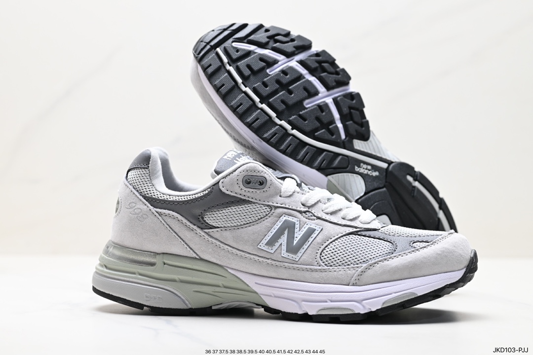 New Balance Made in USA MR993 series American-made classic retro casual sports all-match dad running shoes ”Joint Milky White Rock Gray” MR993GL