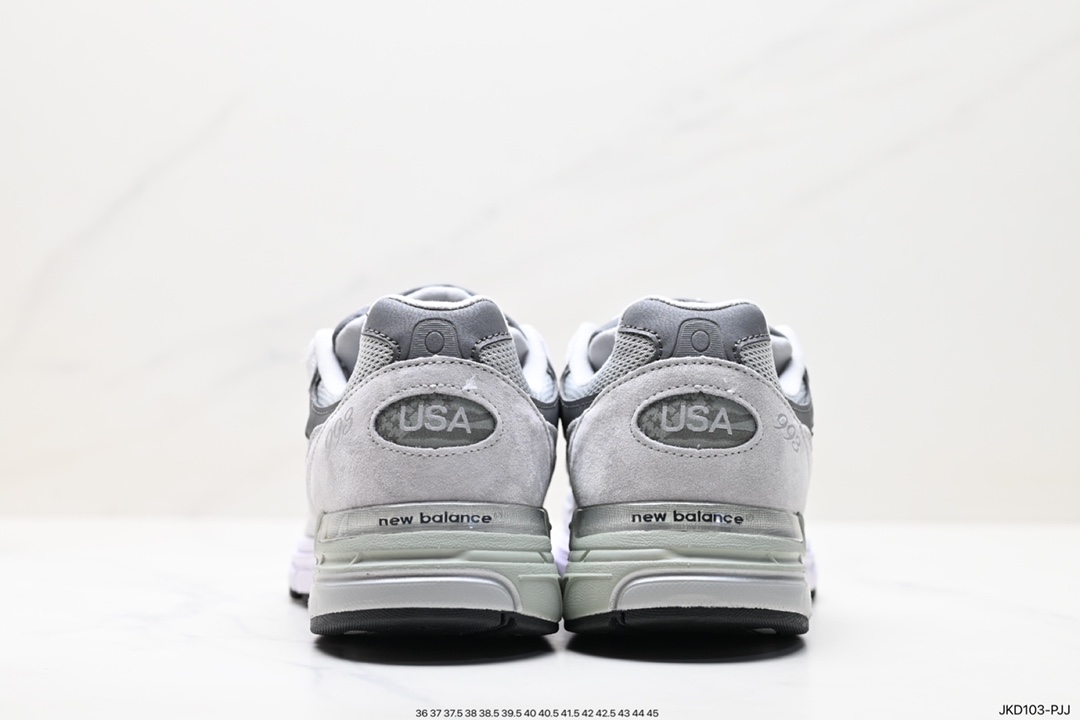 New Balance Made in USA MR993 series American-made classic retro casual sports all-match dad running shoes ”Joint Milky White Rock Gray” MR993GL