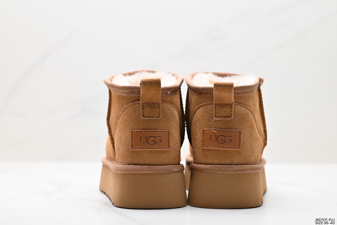 UGG 6109 Zhou Dongyu Mini Ankle Boots Autumn and Winter Sheepskin Snow Boots