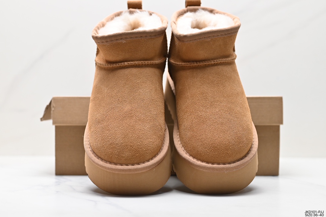 UGG 6109 Zhou Dongyu Mini Ankle Boots Autumn and Winter Sheepskin Snow Boots