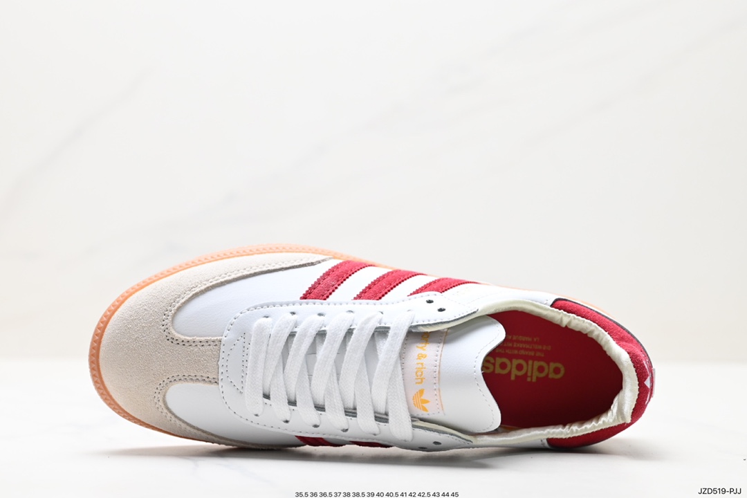 Adidas Originals Samba Vegan OG ”SPD” Samba Dance Shoes ”Silver Mist Princess Lace Caramel Sole” IF5560