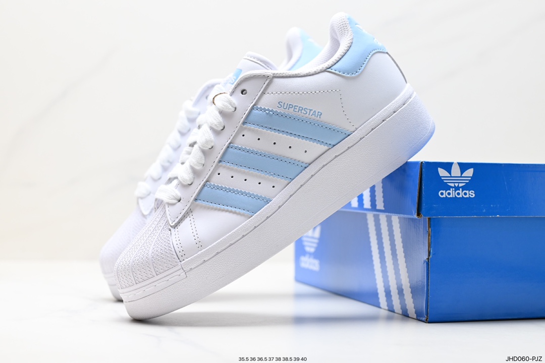 Thick-soled shell-toe Adidas clover Originals Superstar Pride RM shell-toe sneakers IF3003