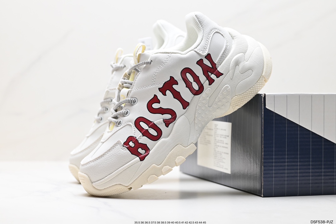 Korea SS19 limited release NY American Yankees limited x MLB Big Ball Chunky A Running thick-soled jogging shoes 32SHCH011