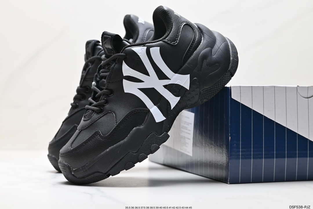 Korea SS19 limited release NY American Yankees limited x MLB Big Ball Chunky A Running thick-soled jogging shoes 32SHCH011